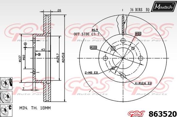 Maxtech 72938025 - Piston, əyləc kaliperi furqanavto.az