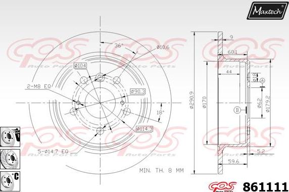 Maxtech 871501 - Əyləc Diski furqanavto.az