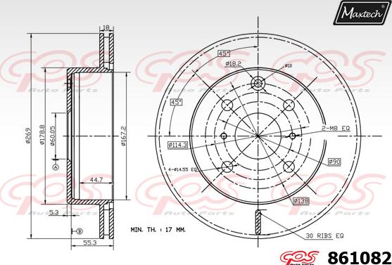 Maxtech 70180188 - Möhür, əyləc kaliperinin pistonu furqanavto.az