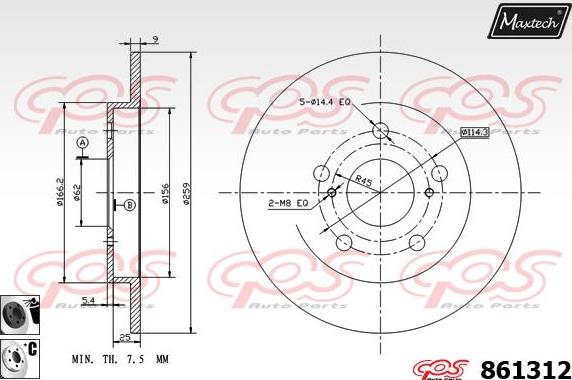 Maxtech 70180132 - Möhür, əyləc kaliperinin pistonu furqanavto.az