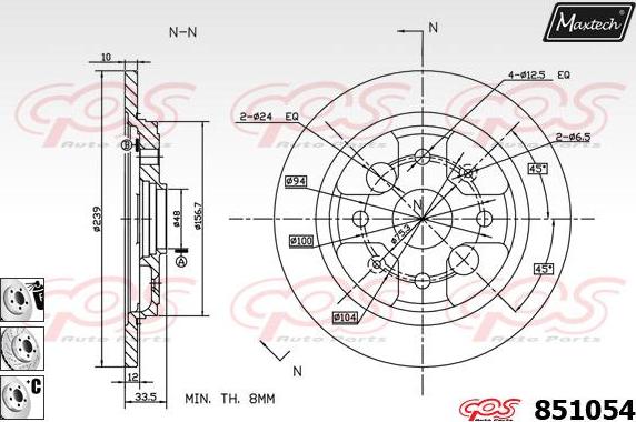 Maxtech 871163 - Əyləc Diski furqanavto.az