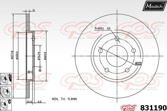 Maxtech 881412 - Əyləc Diski furqanavto.az