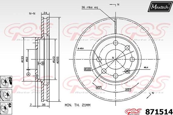 Maxtech 70180347 - Möhür, əyləc kaliperinin pistonu furqanavto.az