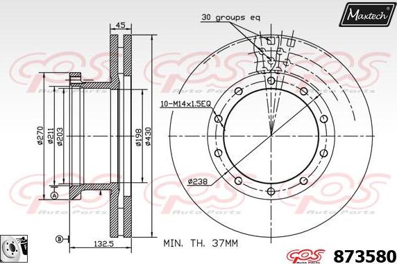 Maxtech 70180358 - Möhür, əyləc kaliperinin pistonu furqanavto.az