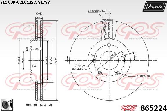 Maxtech 70180319 - Möhür, əyləc kaliperinin pistonu furqanavto.az