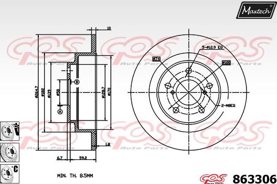 Maxtech 70180334 - Möhür, əyləc kaliperinin pistonu furqanavto.az