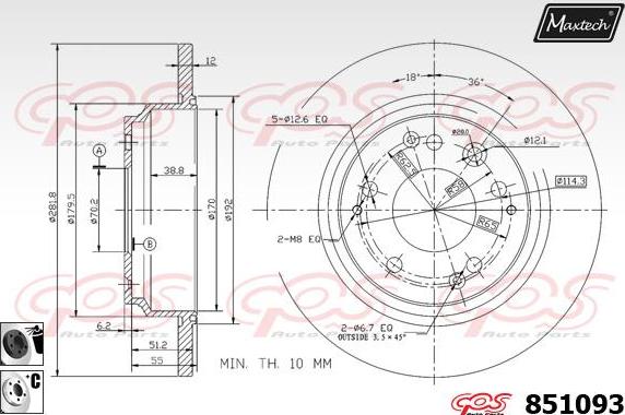 Maxtech 70180322 - Möhür, əyləc kaliperinin pistonu furqanavto.az