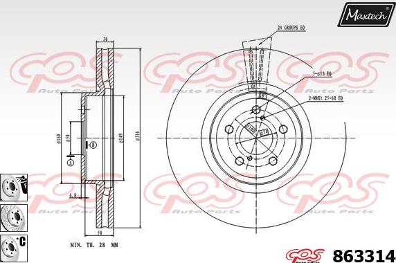 Maxtech 70180376 - Möhür, əyləc kaliperinin pistonu furqanavto.az