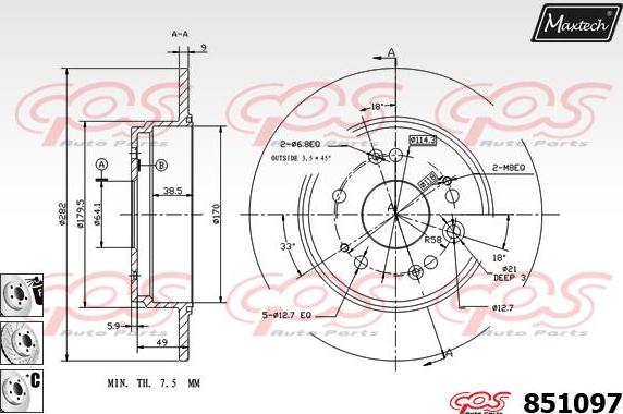 Maxtech 70180252 - Möhür, əyləc kaliperinin pistonu furqanavto.az