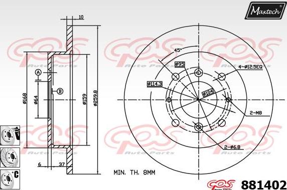 Maxtech 70180202 - Möhür, əyləc kaliperinin pistonu furqanavto.az