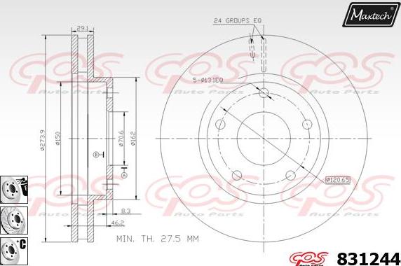 Maxtech 827025 - Əyləc Diski furqanavto.az