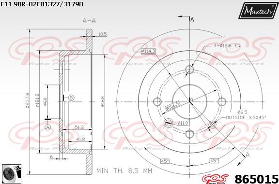 Maxtech 70180236 - Möhür, əyləc kaliperinin pistonu furqanavto.az