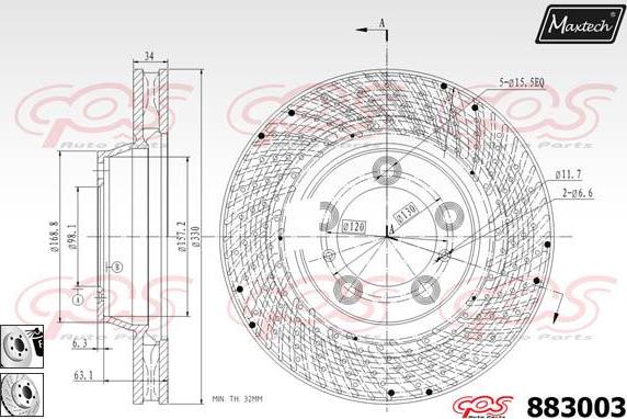 Maxtech 70180230 - Möhür, əyləc kaliperinin pistonu furqanavto.az