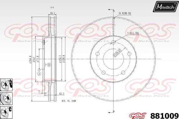 Maxtech 875328 - Əyləc Diski furqanavto.az