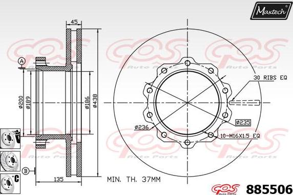 Maxtech 875611 - Əyləc Diski furqanavto.az