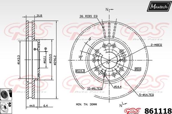 Maxtech 70200566 - Təmir dəsti, əyləc kaliperi furqanavto.az