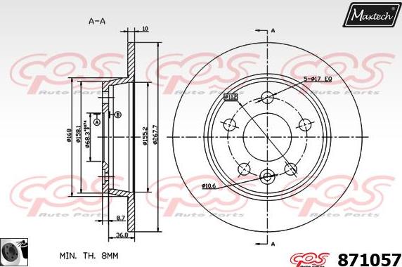 Maxtech 70200508 - Təmir dəsti, əyləc kaliperi furqanavto.az