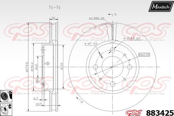 Maxtech 70200570 - Təmir dəsti, əyləc kaliperi furqanavto.az