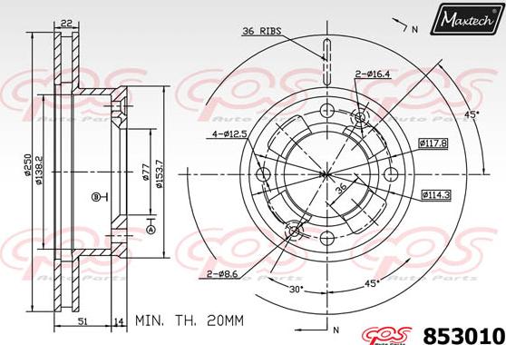 Maxtech 70200602 - Təmir dəsti, əyləc kaliperi furqanavto.az