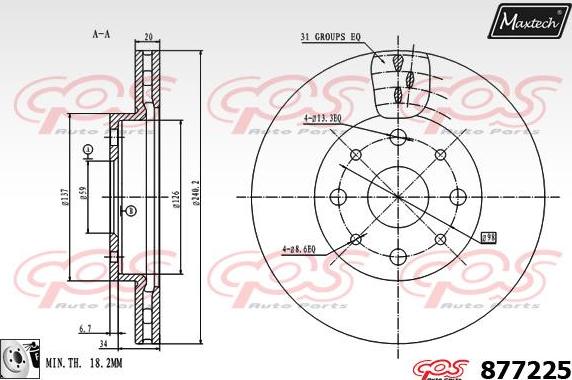 Maxtech 70200615 - Təmir dəsti, əyləc kaliperi furqanavto.az