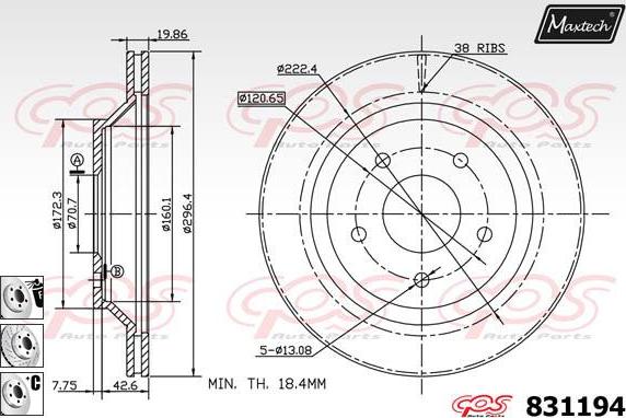 Maxtech 70200633 - Təmir dəsti, əyləc kaliperi furqanavto.az