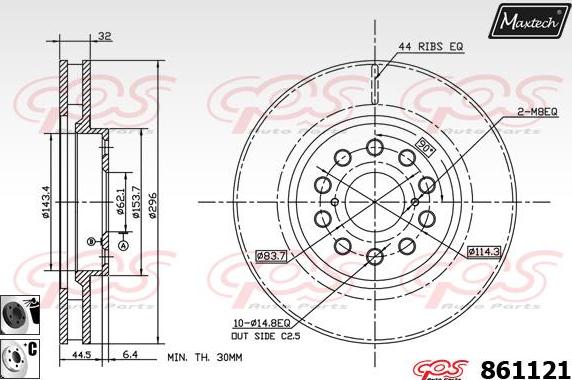 Maxtech 70200671 - Təmir dəsti, əyləc kaliperi furqanavto.az