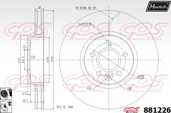 Maxtech 70200062 - Təmir dəsti, əyləc kaliperi furqanavto.az