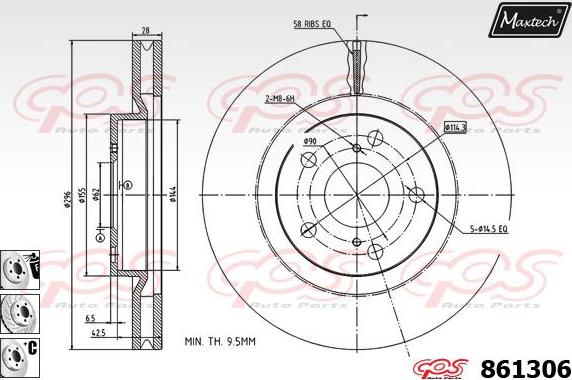 Maxtech 70200077 - Təmir dəsti, əyləc kaliperi furqanavto.az