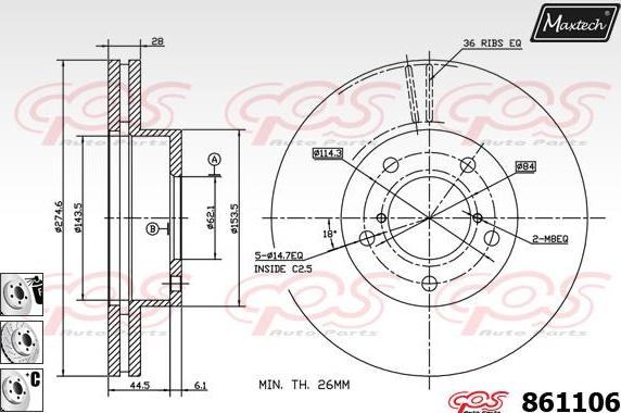 Maxtech 70200115 - Təmir dəsti, əyləc kaliperi furqanavto.az