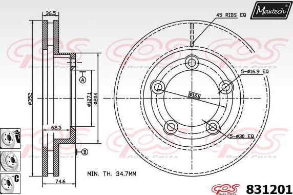 Maxtech 70200128 - Təmir dəsti, əyləc kaliperi furqanavto.az