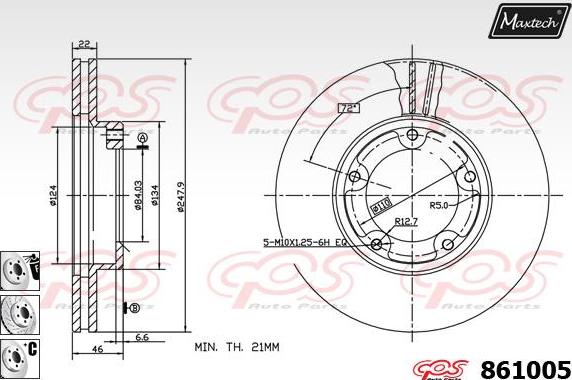 Maxtech 871084 - Əyləc Diski furqanavto.az