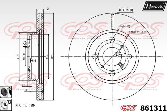 Maxtech 70200292 - Təmir dəsti, əyləc kaliperi furqanavto.az