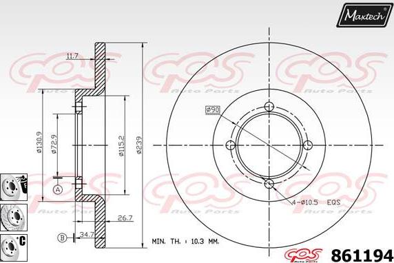 Maxtech 70200210 - Təmir dəsti, əyləc kaliperi furqanavto.az