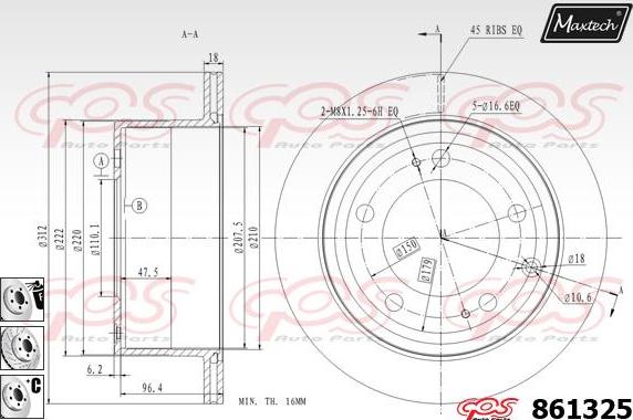 Maxtech 863309 - Əyləc Diski furqanavto.az