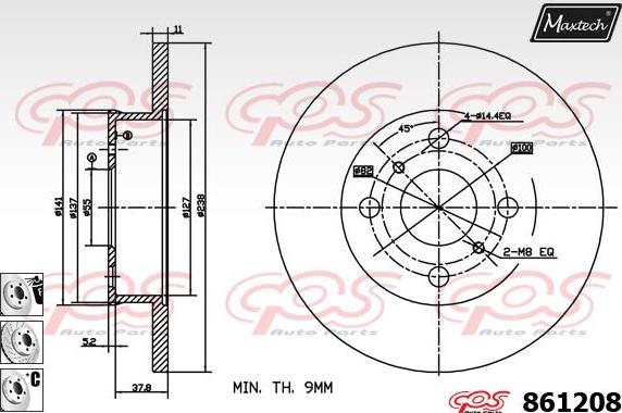 Maxtech 70203002 - Təmir dəsti, əyləc kaliperi furqanavto.az