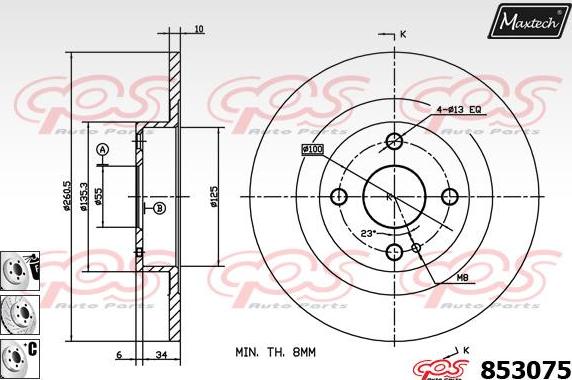 Maxtech 72948044 - Piston, əyləc kaliperi furqanavto.az