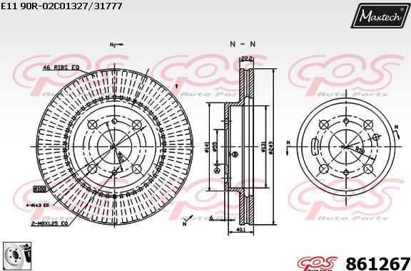 Maxtech 71810048 - Bələdçi Bolt, əyləc kaliperi furqanavto.az