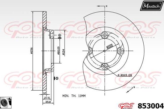 Maxtech 71810009 - Bələdçi Bolt, əyləc kaliperi furqanavto.az