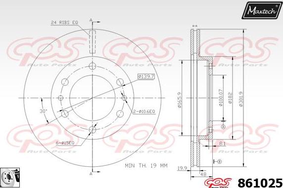 Maxtech 71810006 - Bələdçi Bolt, əyləc kaliperi furqanavto.az