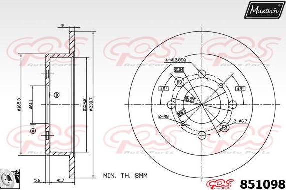 Maxtech 71810011 - Bələdçi Bolt, əyləc kaliperi furqanavto.az