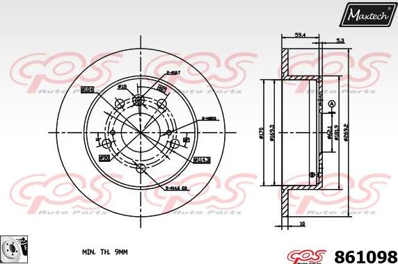 Maxtech 71810018 - Bələdçi Bolt, əyləc kaliperi furqanavto.az