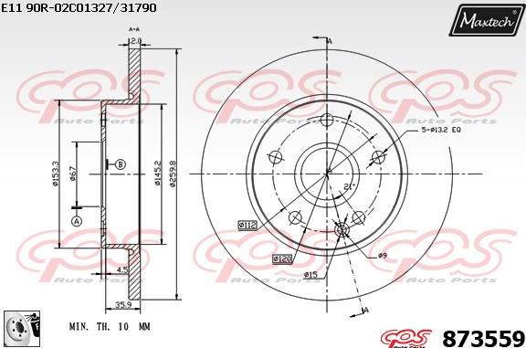 Maxtech 71810081 - Bələdçi Bolt, əyləc kaliperi furqanavto.az