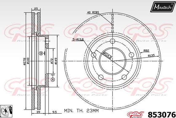 Maxtech 71810037 - Bələdçi Bolt, əyləc kaliperi furqanavto.az