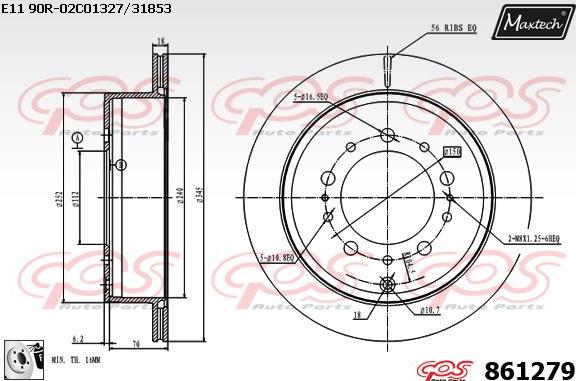 Maxtech 71810159 - Bələdçi Bolt, əyləc kaliperi furqanavto.az