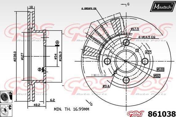 Maxtech 71810152 - Bələdçi Bolt, əyləc kaliperi furqanavto.az