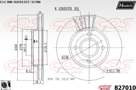 Maxtech 71810129 - Bələdçi Bolt, əyləc kaliperi furqanavto.az