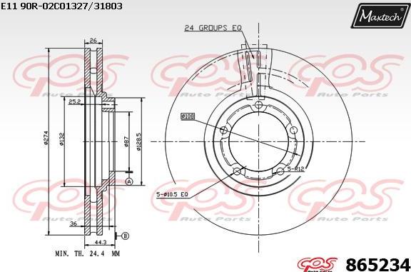 Maxtech 72944003 - Piston, əyləc kaliperi furqanavto.az