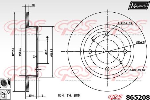 Maxtech 72944010 - Piston, əyləc kaliperi furqanavto.az