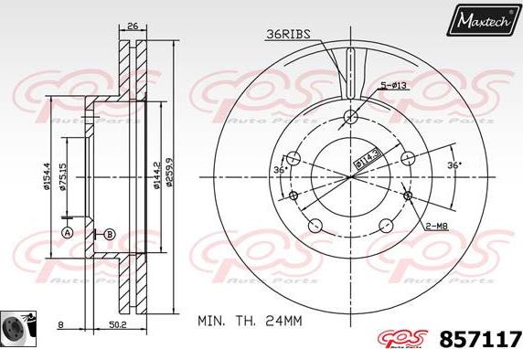 Maxtech 72944030 - Piston, əyləc kaliperi furqanavto.az