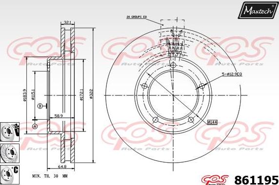 Maxtech 855032 - Əyləc Diski furqanavto.az